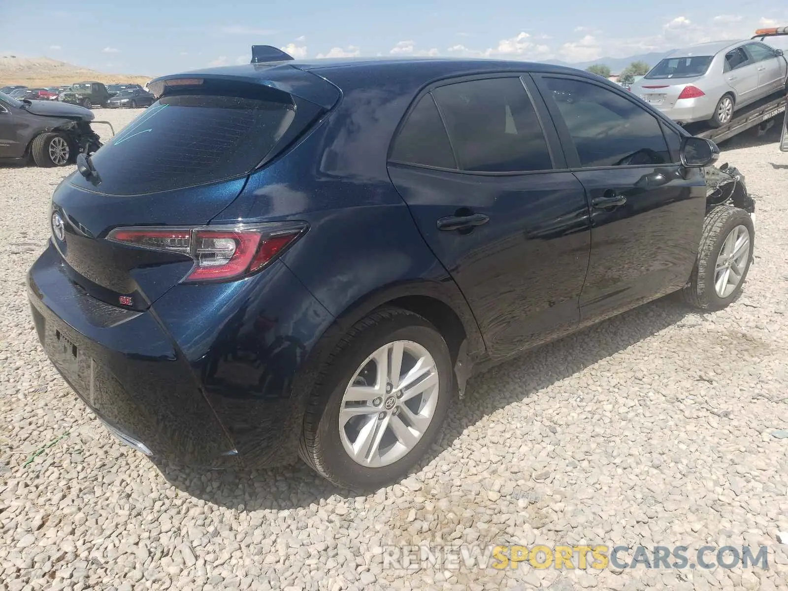 4 fotografías del automóvil dañado JTNK4RBE0K3026847 TOYOTA COROLLA 2019