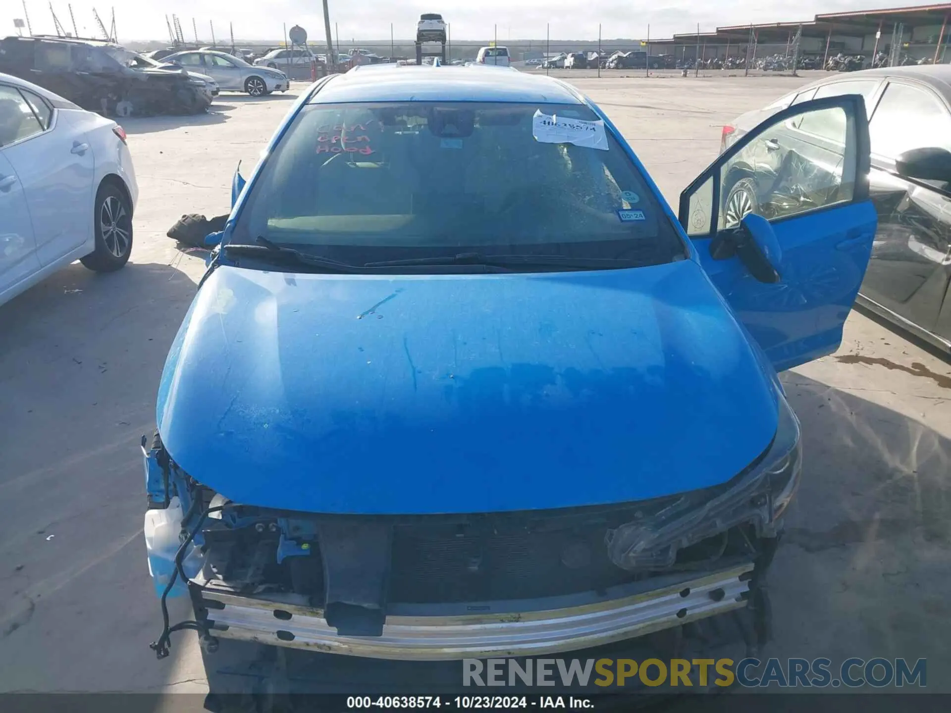 10 fotografías del automóvil dañado JTNK4RBE0K3045785 TOYOTA COROLLA 2019