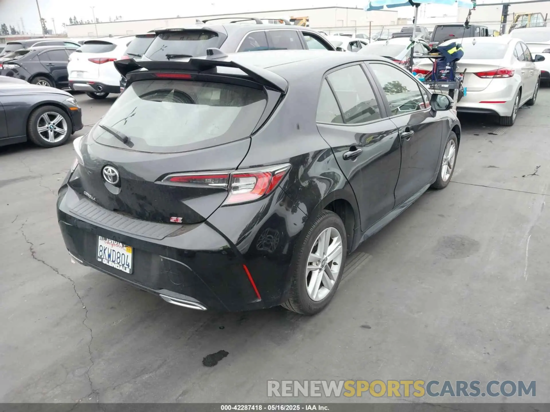 4 fotografías del automóvil dañado JTNK4RBE0K3062344 TOYOTA COROLLA 2019