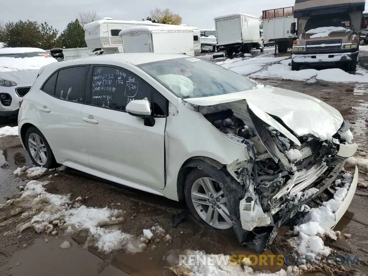 4 fotografías del automóvil dañado JTNK4RBE0K3069374 TOYOTA COROLLA 2019