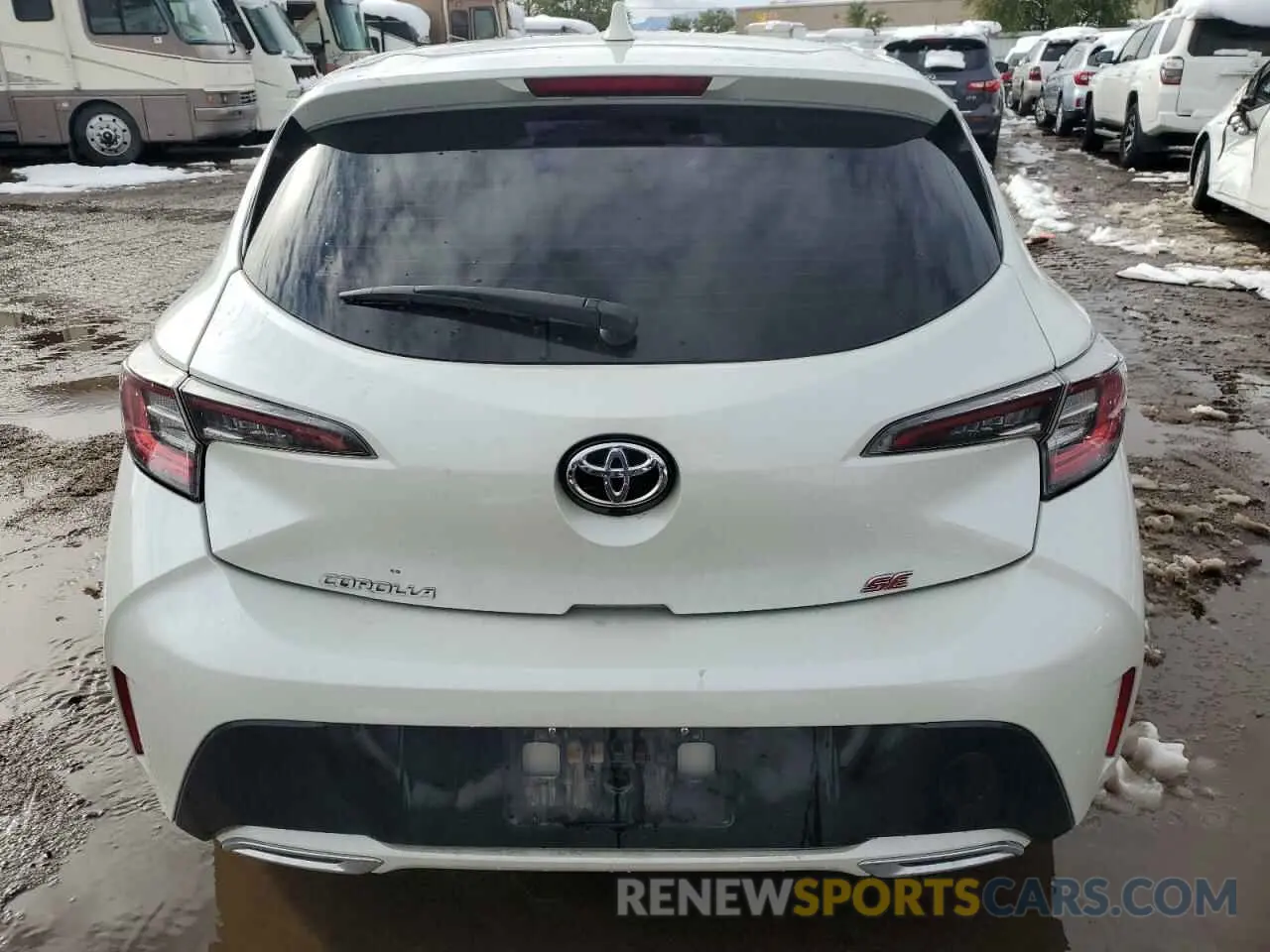 6 fotografías del automóvil dañado JTNK4RBE0K3069374 TOYOTA COROLLA 2019