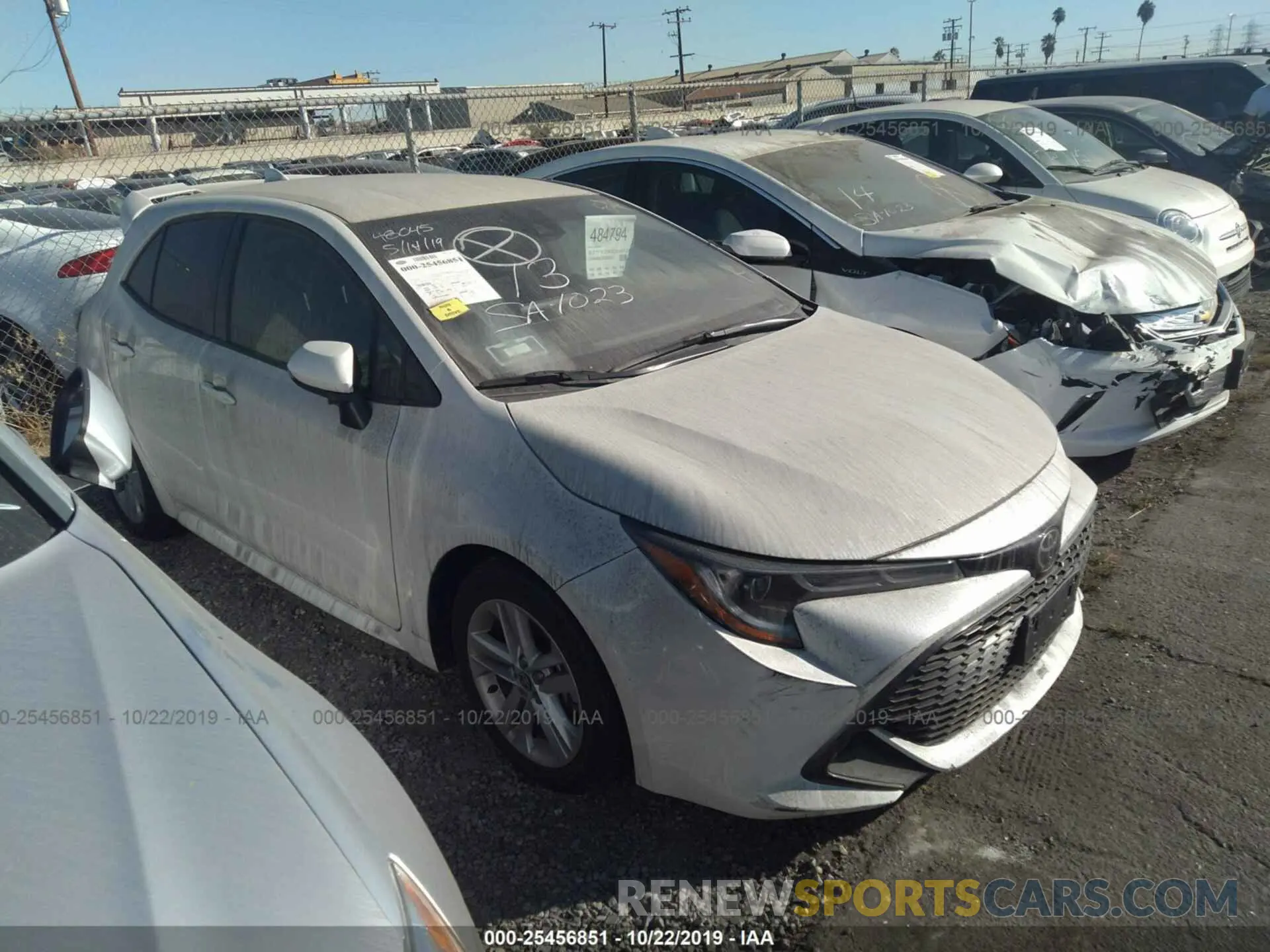 1 fotografías del automóvil dañado JTNK4RBE1K3000645 TOYOTA COROLLA 2019