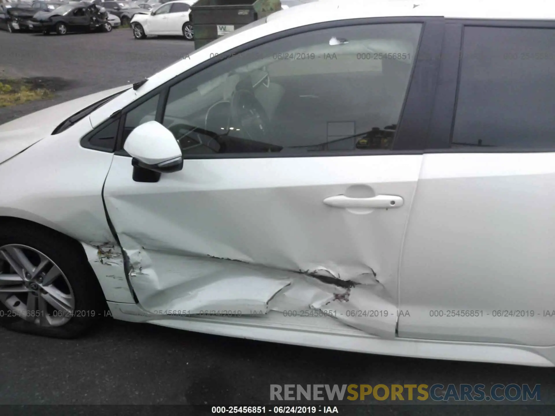 6 fotografías del automóvil dañado JTNK4RBE1K3000645 TOYOTA COROLLA 2019