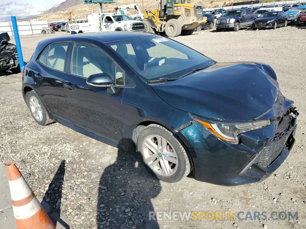 4 fotografías del automóvil dañado JTNK4RBE1K3039297 TOYOTA COROLLA 2019