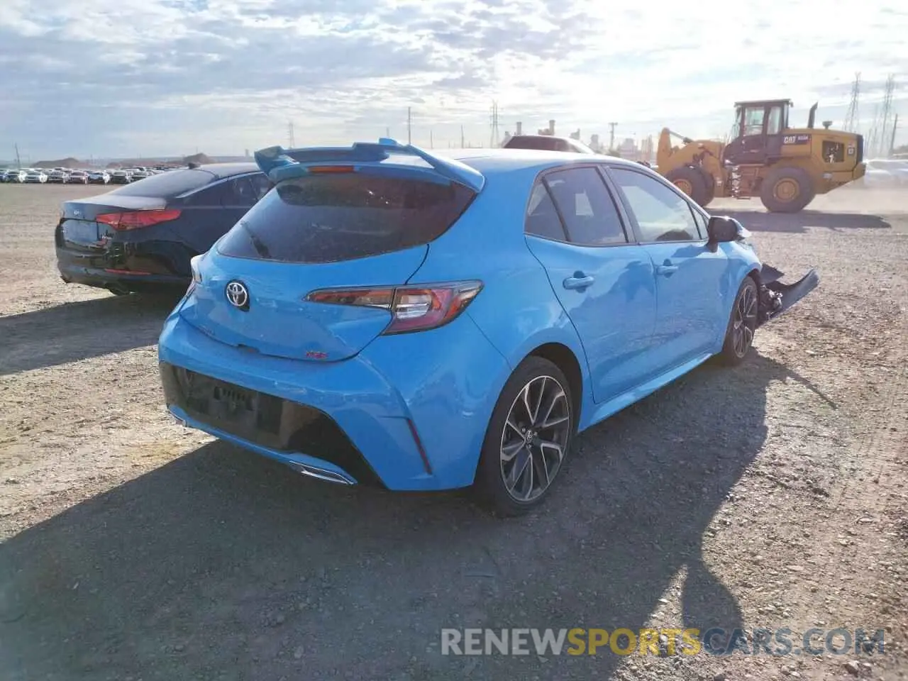 4 fotografías del automóvil dañado JTNK4RBE1K3045679 TOYOTA COROLLA 2019