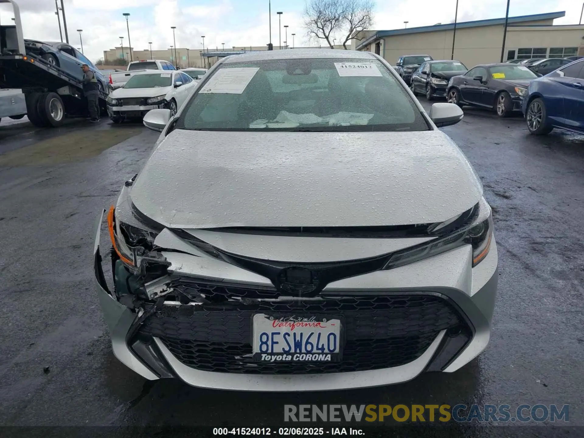 12 fotografías del automóvil dañado JTNK4RBE2K3013338 TOYOTA COROLLA 2019
