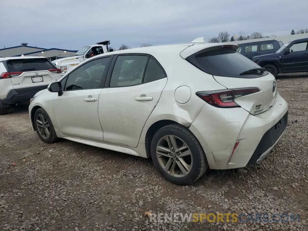 2 fotografías del automóvil dañado JTNK4RBE2K3017163 TOYOTA COROLLA 2019