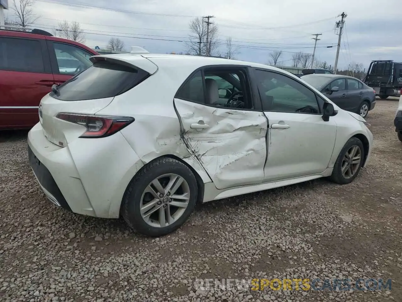 3 fotografías del automóvil dañado JTNK4RBE2K3017163 TOYOTA COROLLA 2019