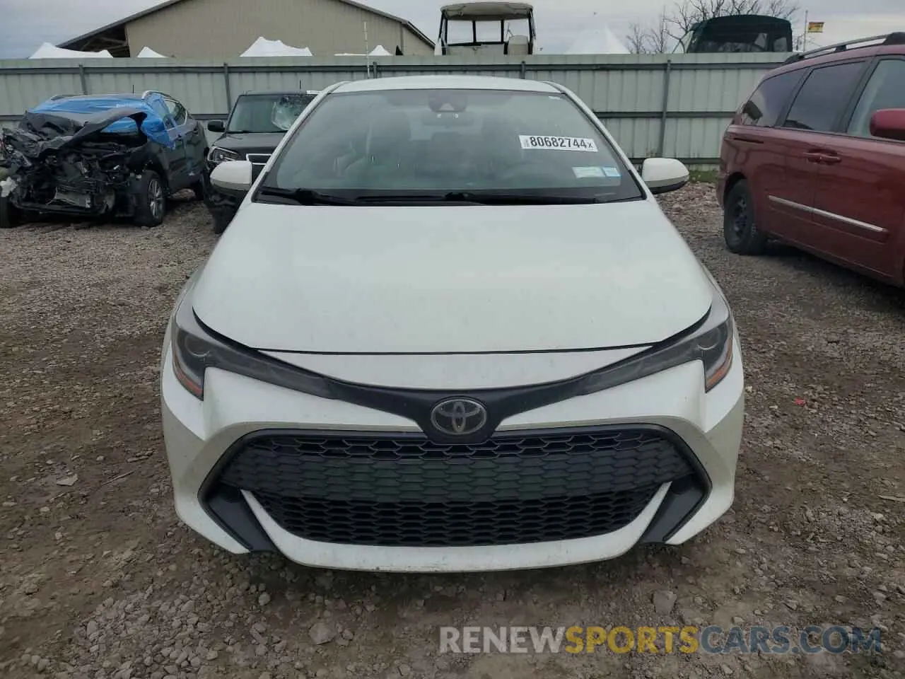 5 fotografías del automóvil dañado JTNK4RBE2K3017163 TOYOTA COROLLA 2019