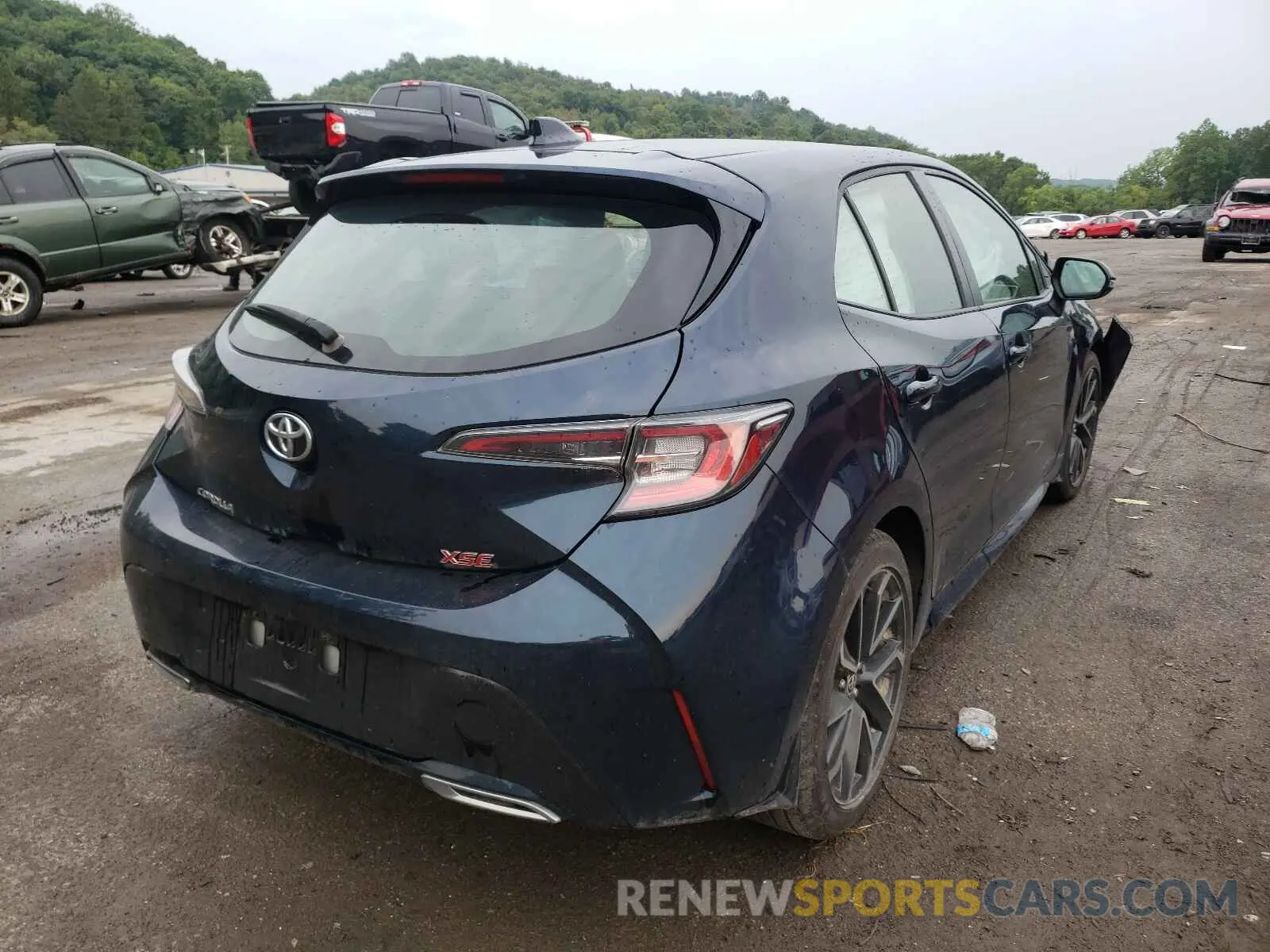 4 fotografías del automóvil dañado JTNK4RBE2K3042077 TOYOTA COROLLA 2019