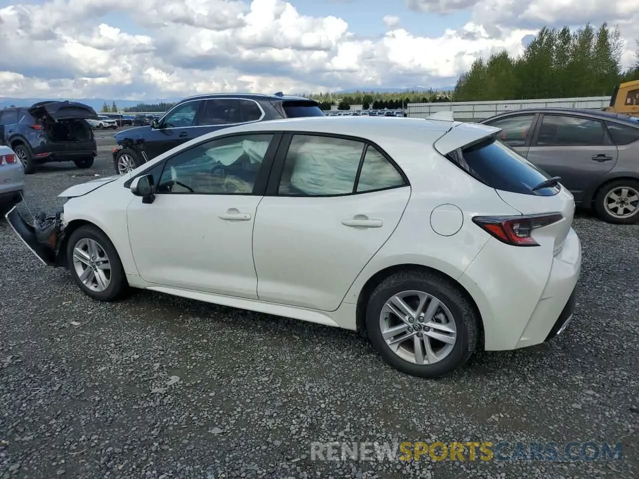 2 fotografías del automóvil dañado JTNK4RBE2K3053158 TOYOTA COROLLA 2019