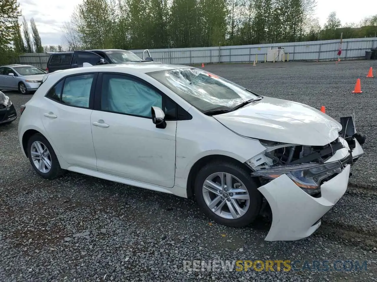 4 fotografías del automóvil dañado JTNK4RBE2K3053158 TOYOTA COROLLA 2019