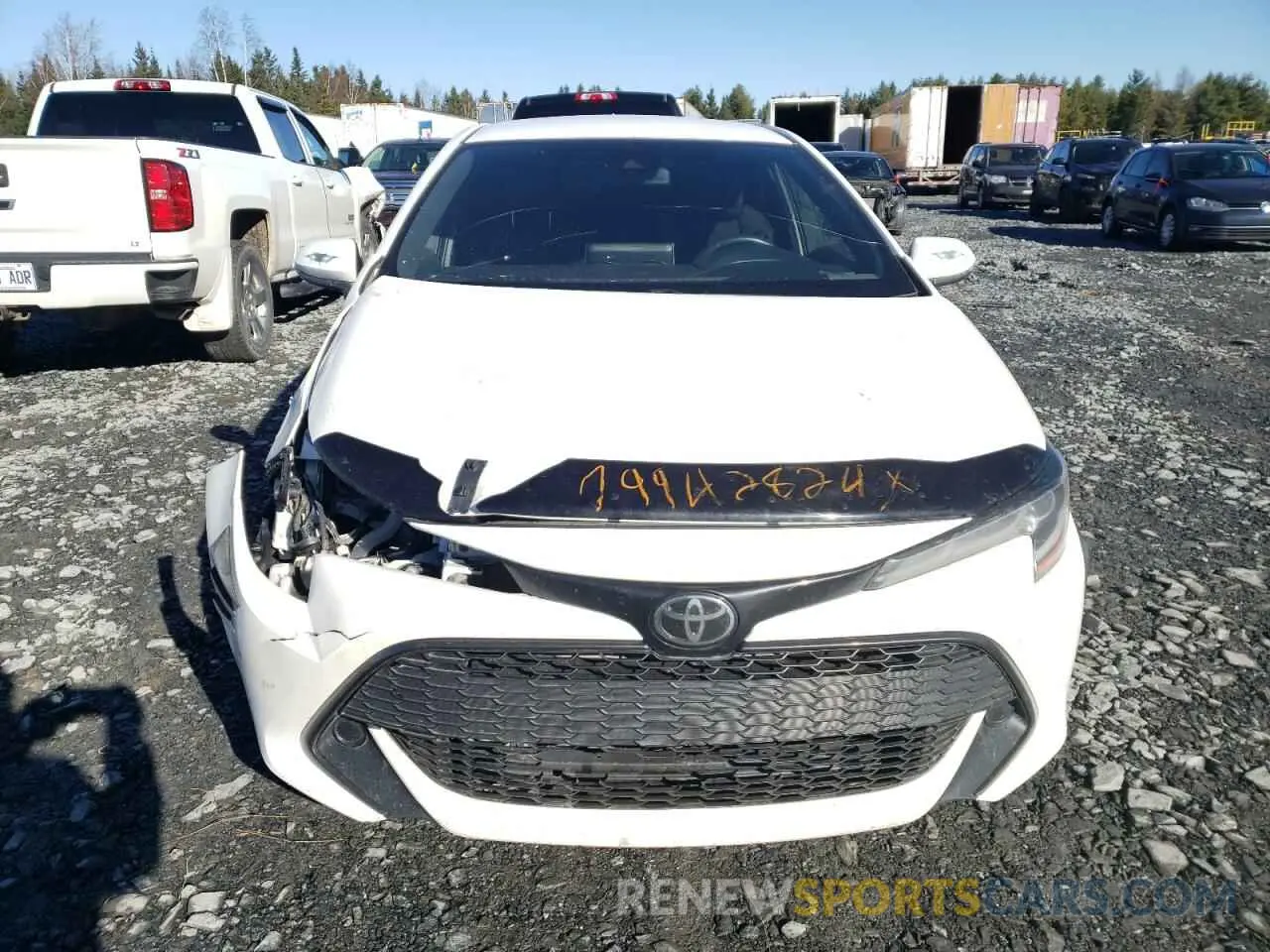5 fotografías del automóvil dañado JTNK4RBE2K3059722 TOYOTA COROLLA 2019