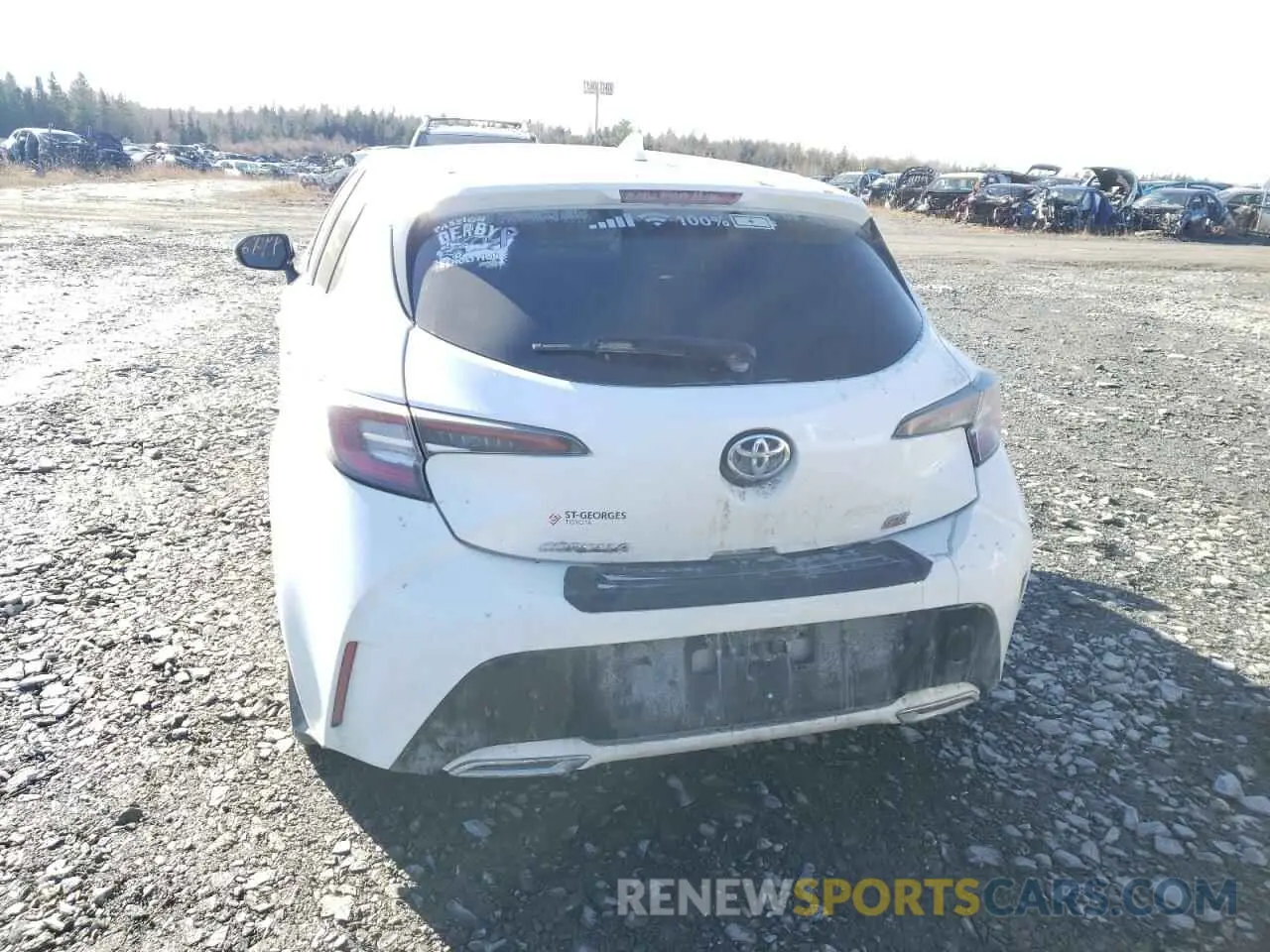 6 fotografías del automóvil dañado JTNK4RBE2K3059722 TOYOTA COROLLA 2019