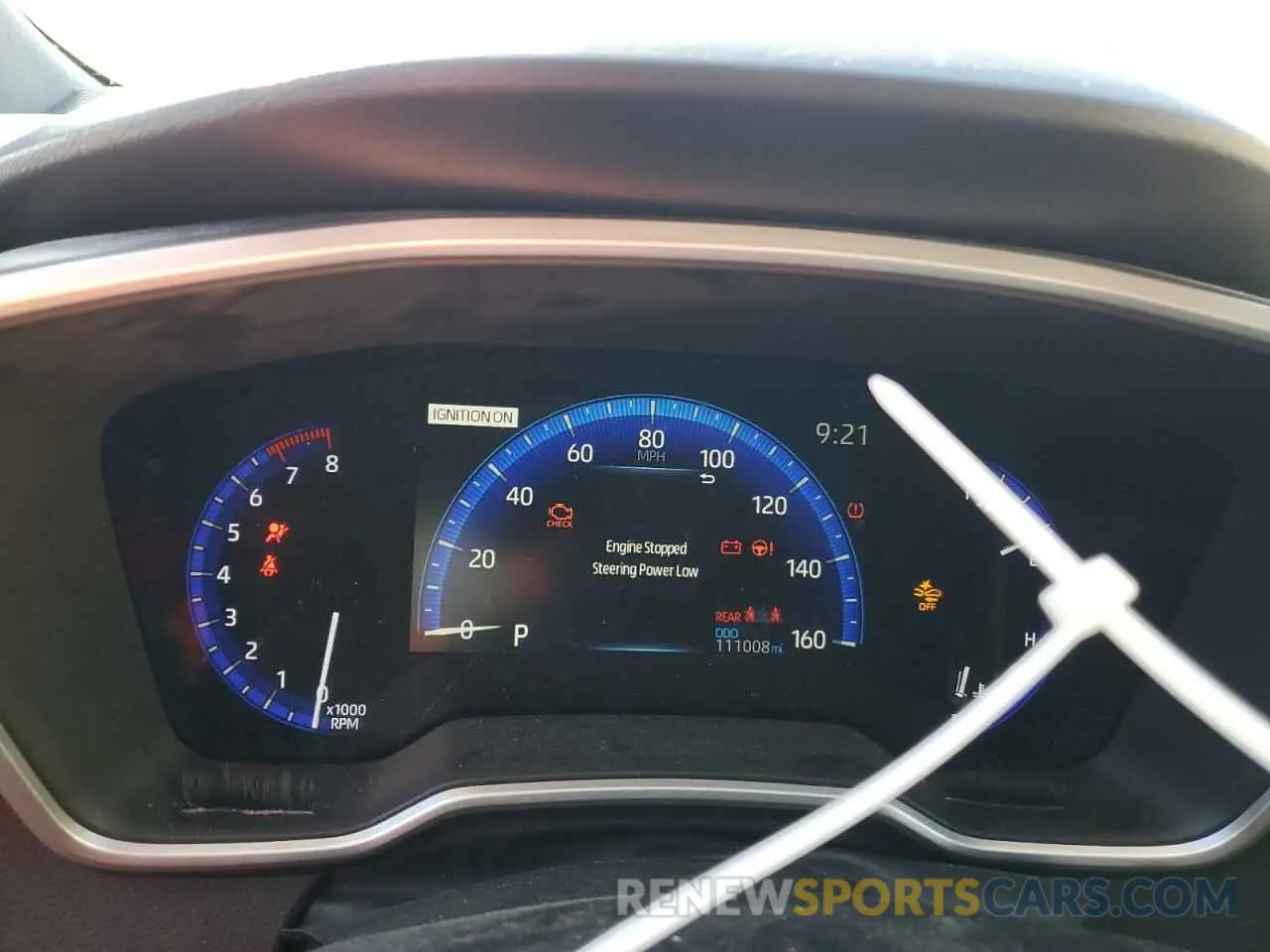 9 fotografías del automóvil dañado JTNK4RBE3K3003885 TOYOTA COROLLA 2019