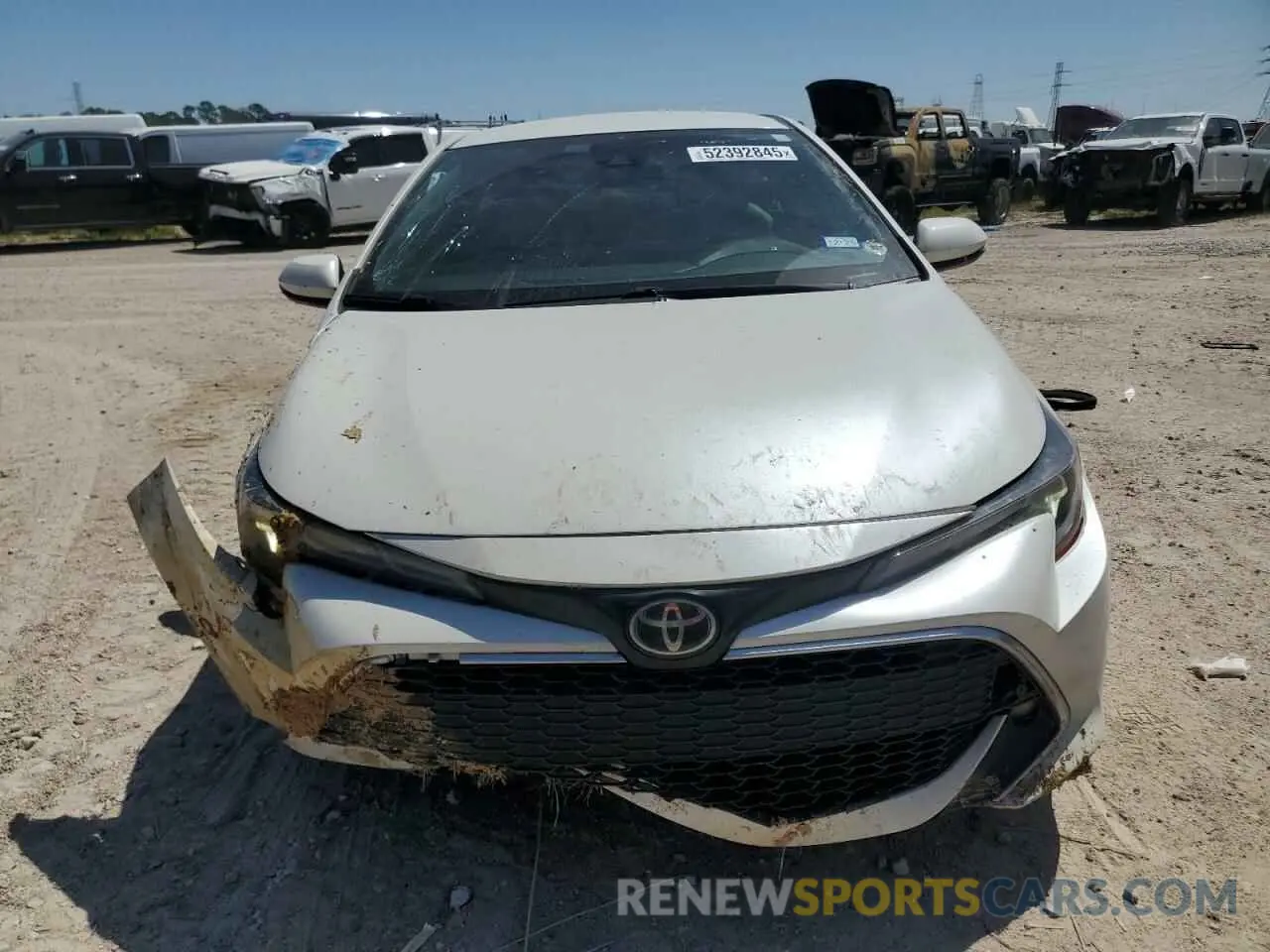 5 fotografías del automóvil dañado JTNK4RBE3K3017642 TOYOTA COROLLA 2019