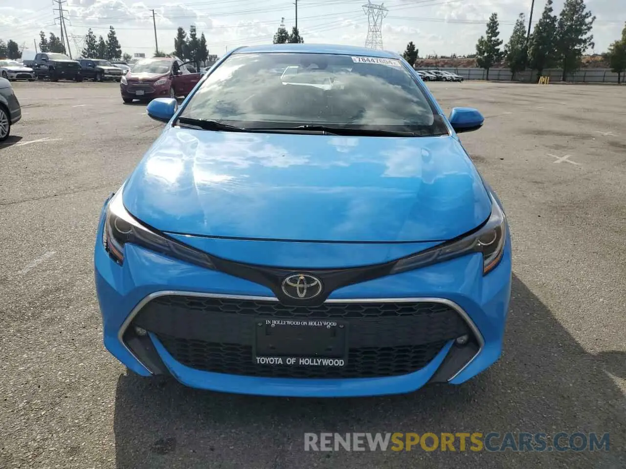 5 fotografías del automóvil dañado JTNK4RBE3K3025188 TOYOTA COROLLA 2019