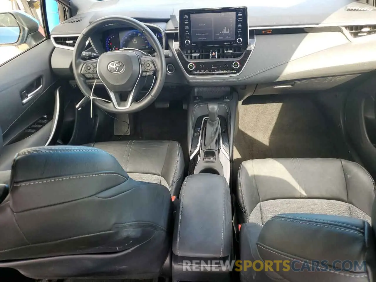 8 fotografías del automóvil dañado JTNK4RBE3K3025188 TOYOTA COROLLA 2019