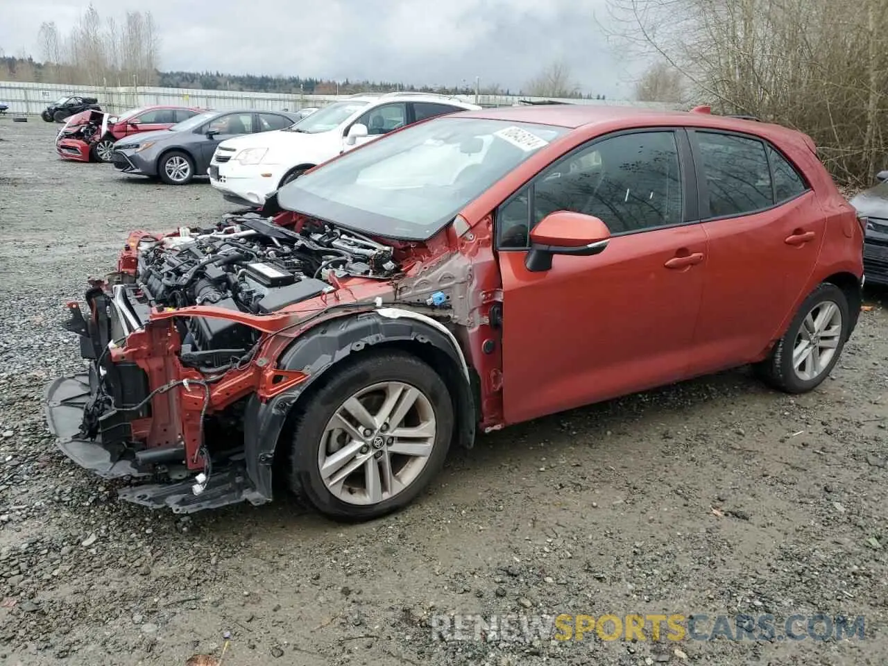 1 fotografías del automóvil dañado JTNK4RBE3K3042024 TOYOTA COROLLA 2019