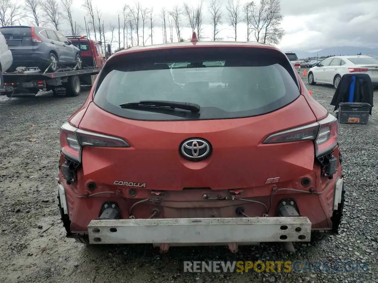 6 fotografías del automóvil dañado JTNK4RBE3K3042024 TOYOTA COROLLA 2019