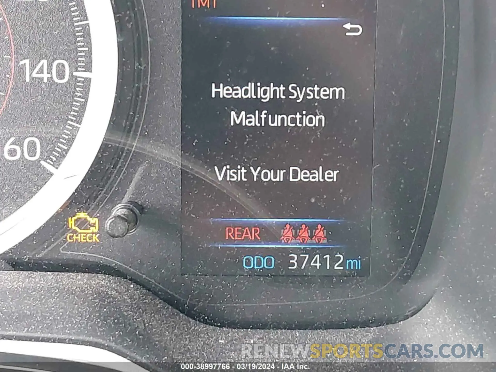 15 fotografías del automóvil dañado JTNK4RBE4K3017598 TOYOTA COROLLA 2019