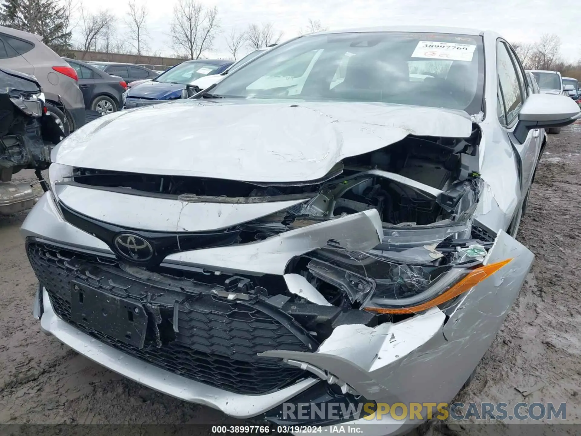 6 fotografías del automóvil dañado JTNK4RBE4K3017598 TOYOTA COROLLA 2019