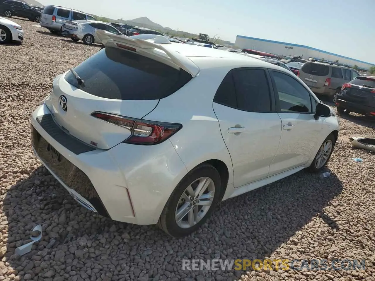 3 fotografías del automóvil dañado JTNK4RBE4K3027841 TOYOTA COROLLA 2019