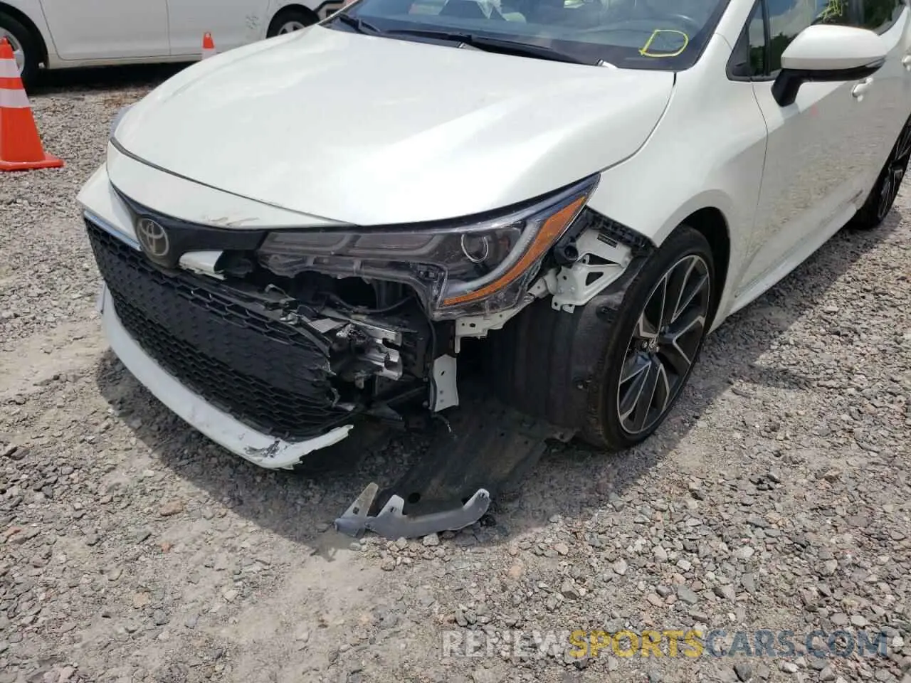 9 fotografías del automóvil dañado JTNK4RBE4K3069670 TOYOTA COROLLA 2019