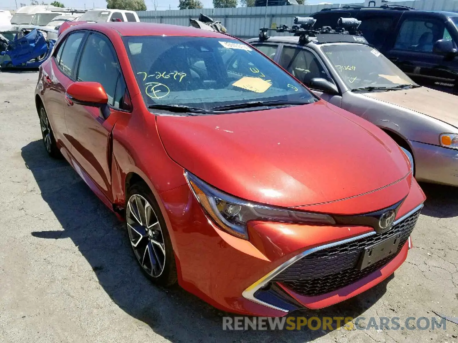 1 fotografías del automóvil dañado JTNK4RBE5K3007758 TOYOTA COROLLA 2019