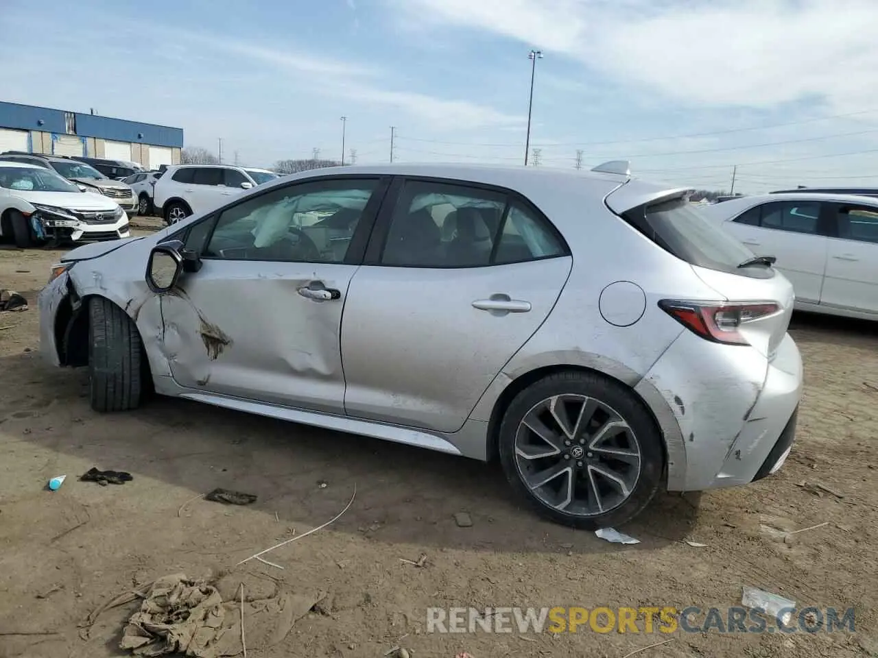 2 fotografías del automóvil dañado JTNK4RBE5K3018503 TOYOTA COROLLA 2019
