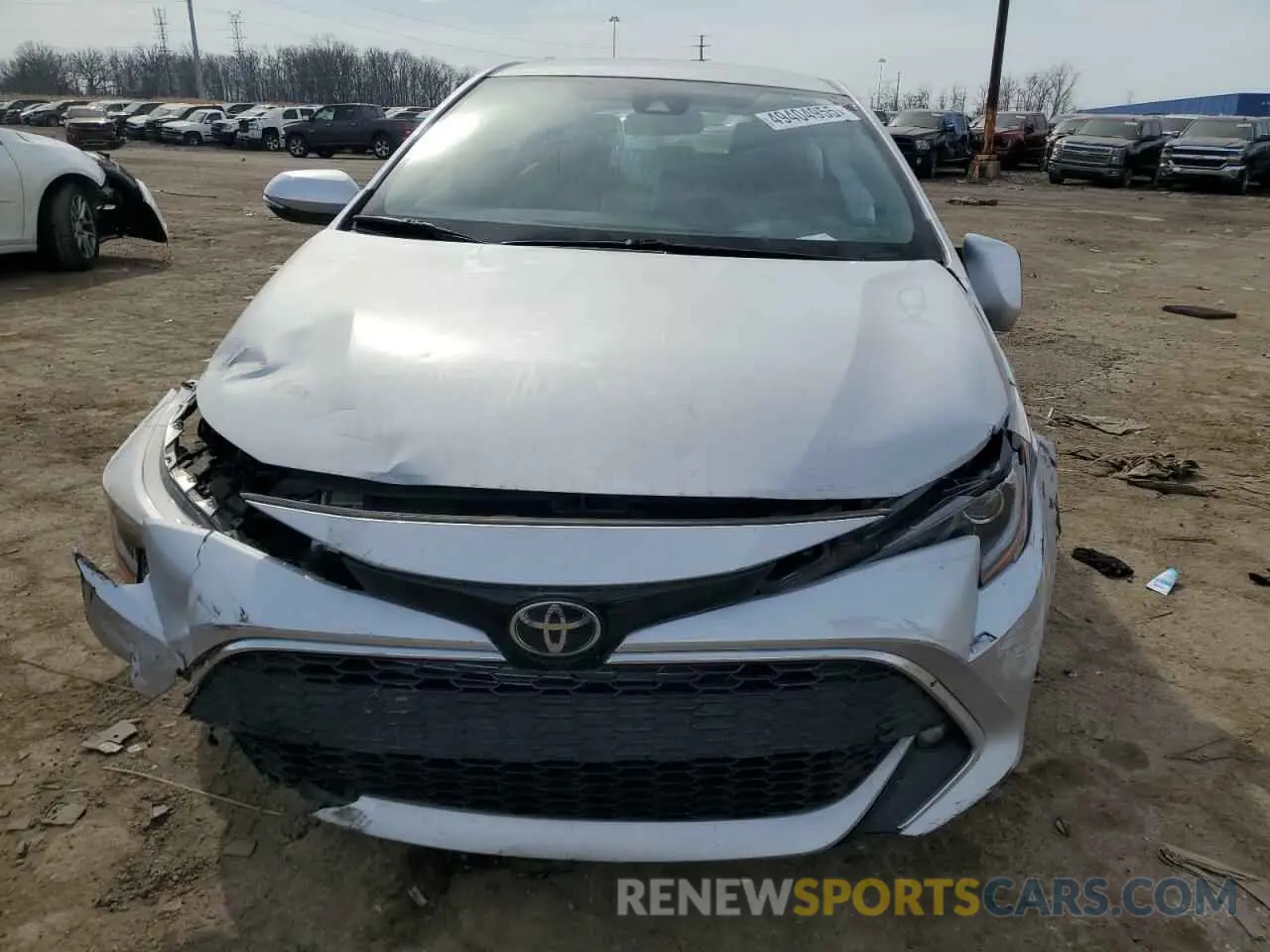 5 fotografías del automóvil dañado JTNK4RBE5K3018503 TOYOTA COROLLA 2019