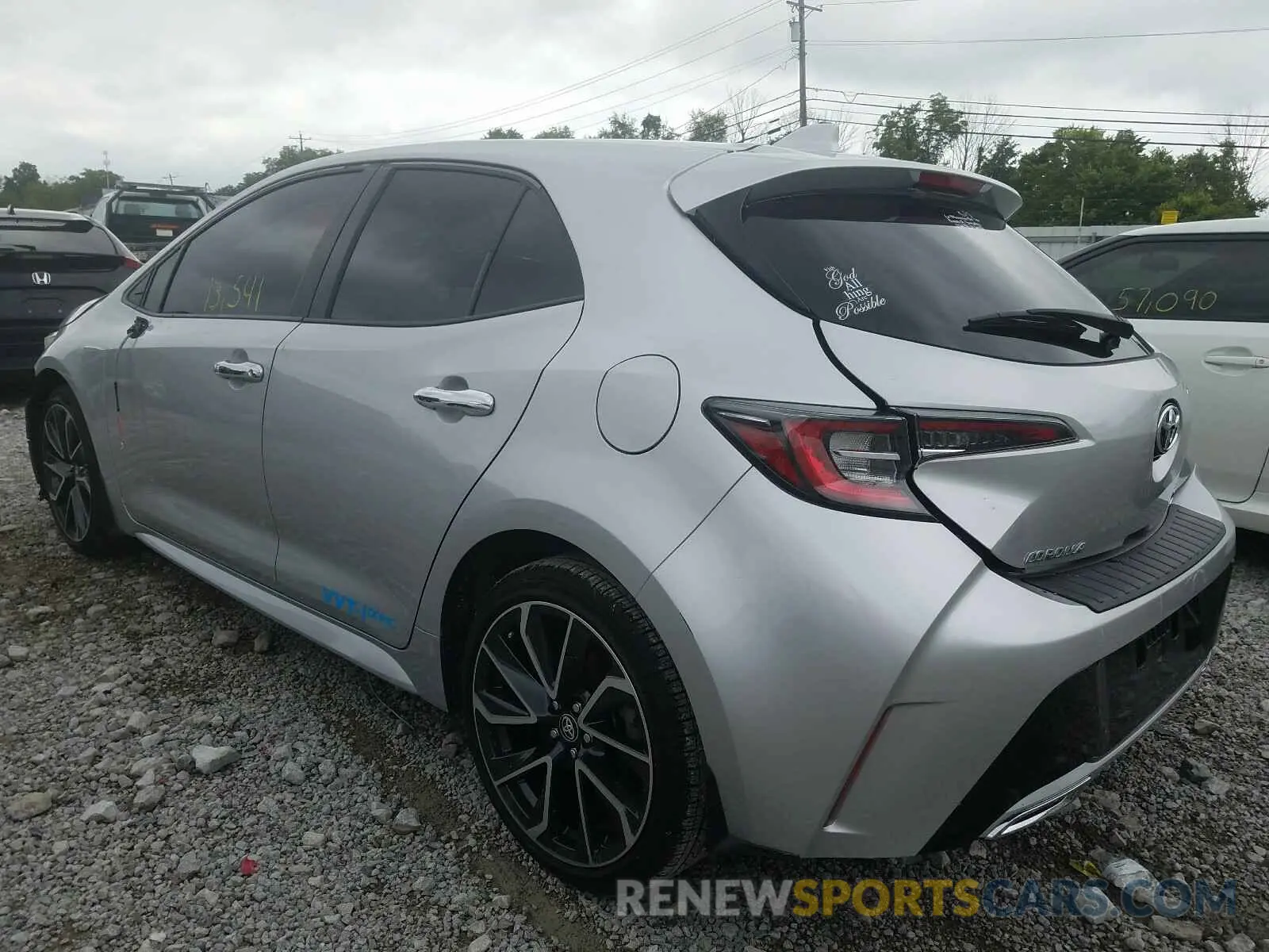 3 fotografías del automóvil dañado JTNK4RBE5K3024141 TOYOTA COROLLA 2019