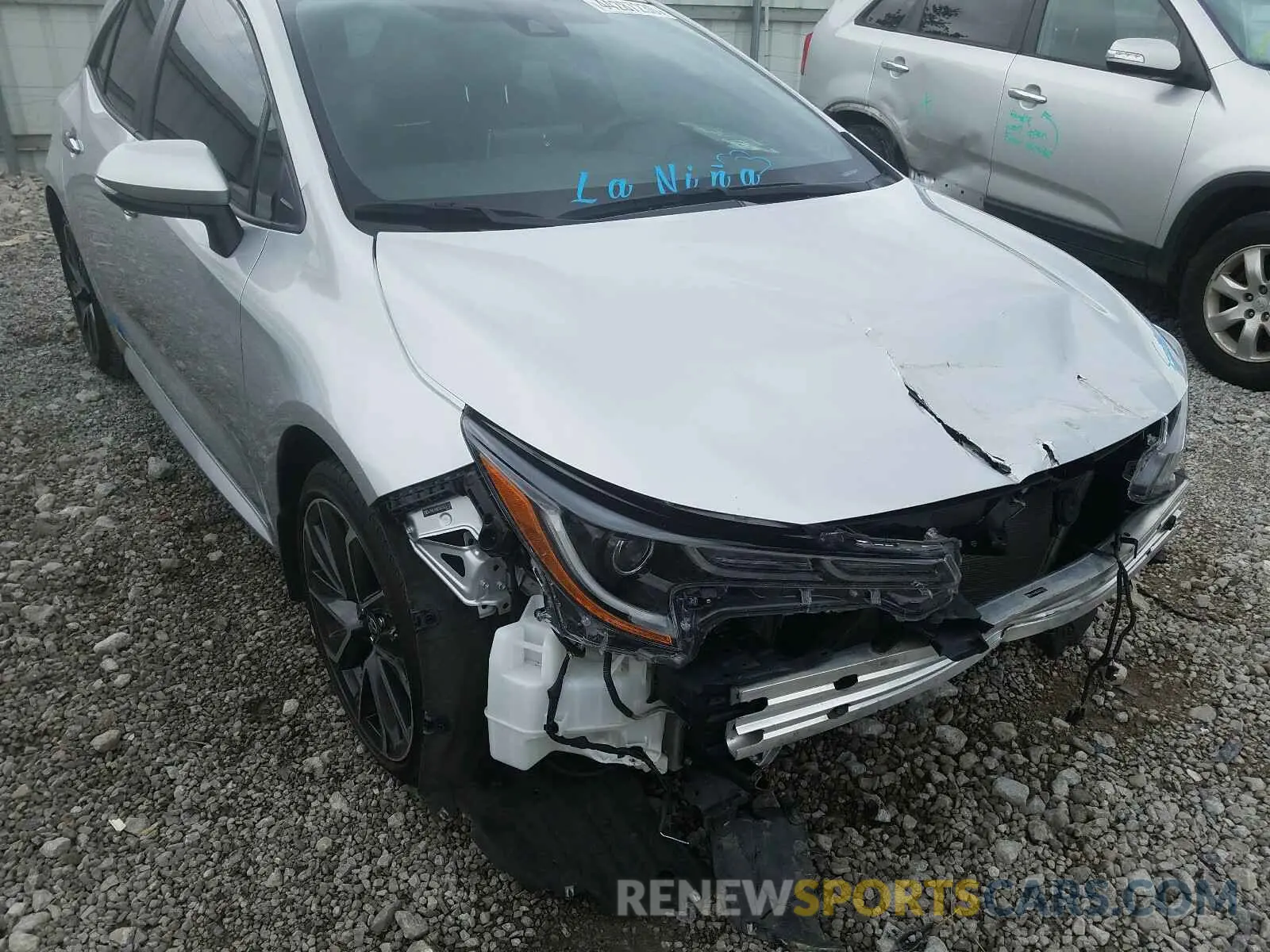 9 fotografías del automóvil dañado JTNK4RBE5K3024141 TOYOTA COROLLA 2019