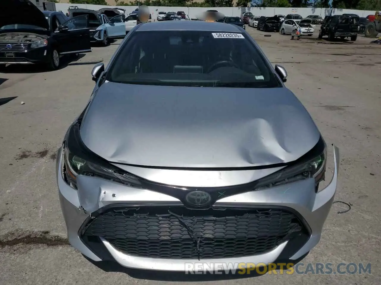 5 fotografías del automóvil dañado JTNK4RBE5K3031154 TOYOTA COROLLA 2019