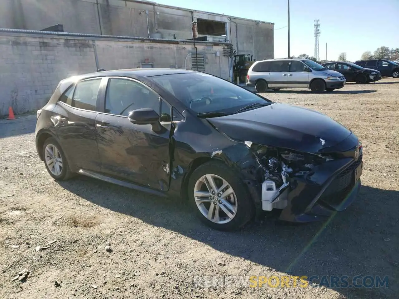4 fotografías del automóvil dañado JTNK4RBE5K3040193 TOYOTA COROLLA 2019