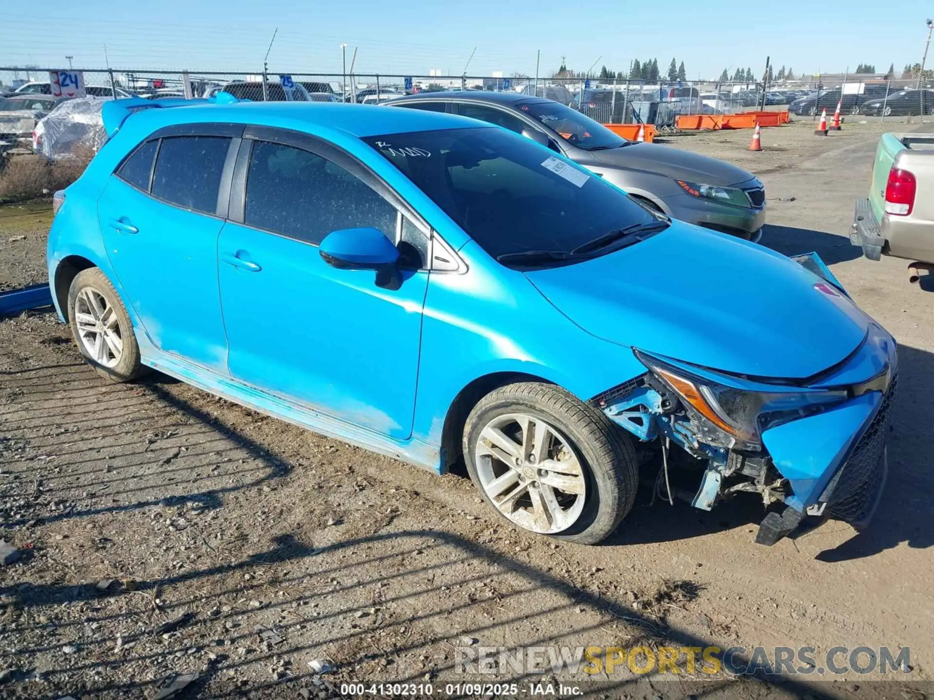 1 fotografías del automóvil dañado JTNK4RBE5K3061447 TOYOTA COROLLA 2019
