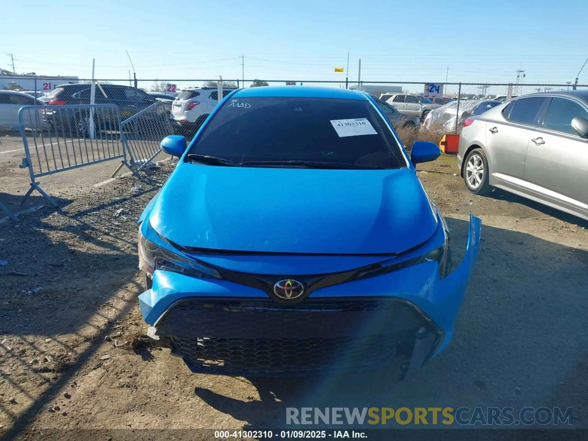 6 fotografías del automóvil dañado JTNK4RBE5K3061447 TOYOTA COROLLA 2019