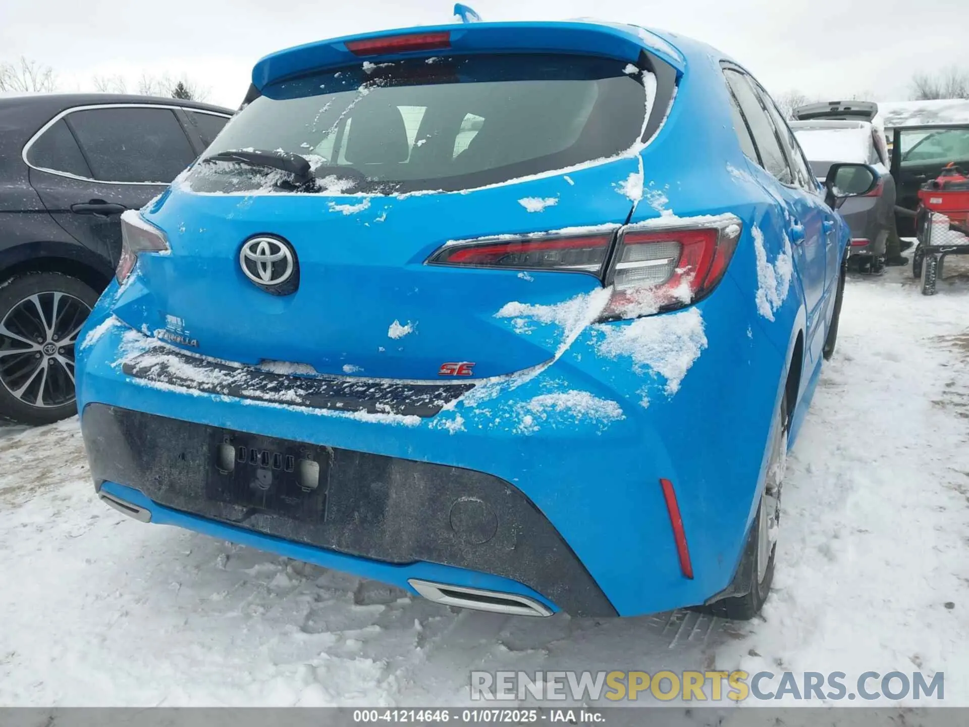 4 fotografías del automóvil dañado JTNK4RBE5K3066986 TOYOTA COROLLA 2019