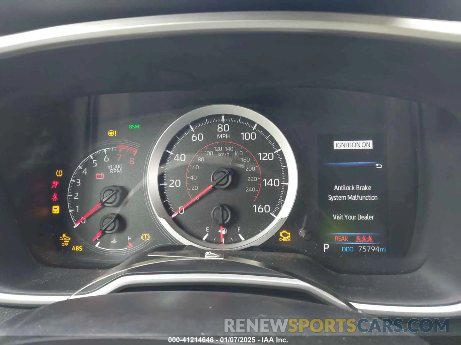 7 fotografías del automóvil dañado JTNK4RBE5K3066986 TOYOTA COROLLA 2019