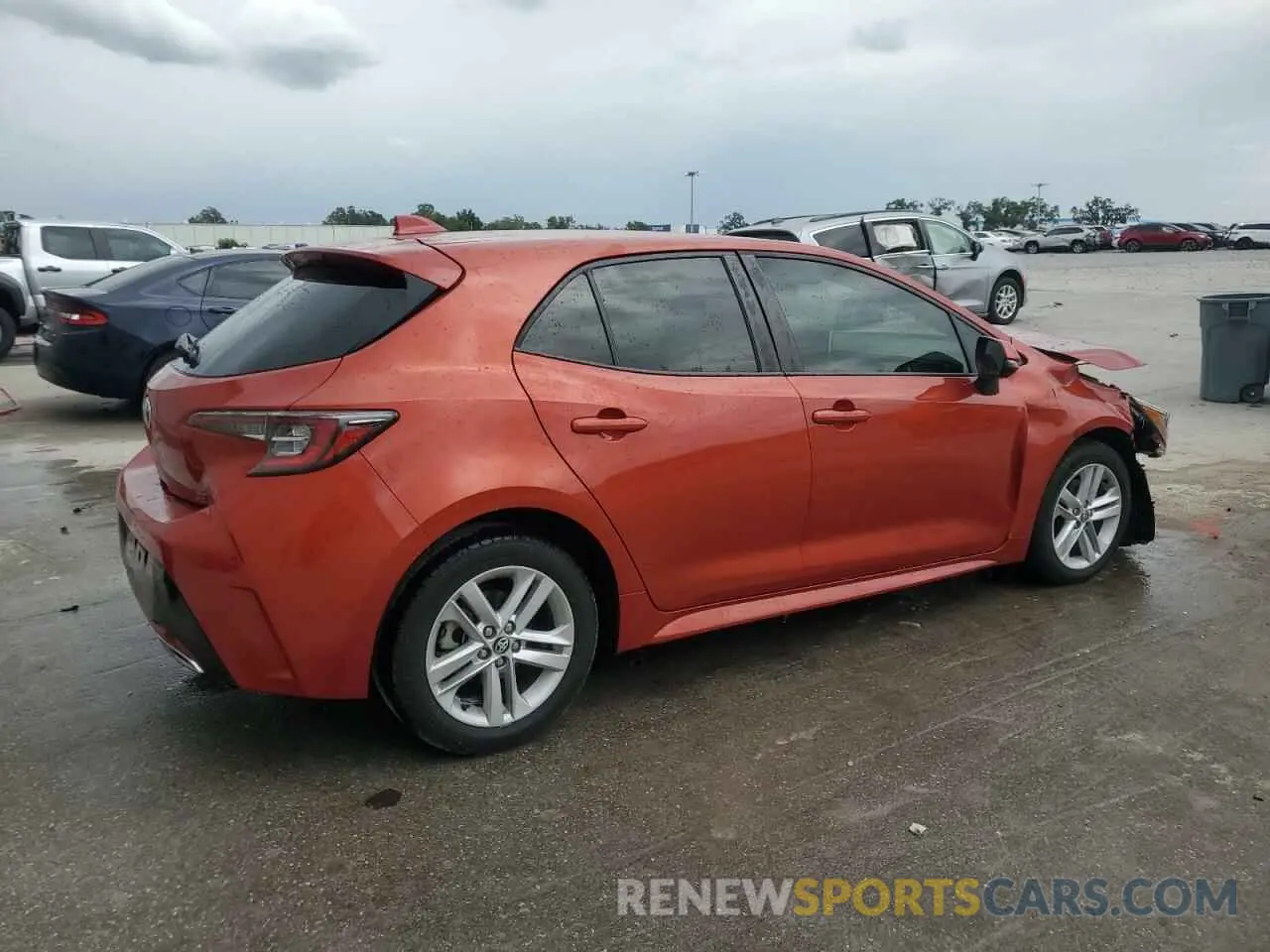 3 fotografías del automóvil dañado JTNK4RBE6K3011690 TOYOTA COROLLA 2019