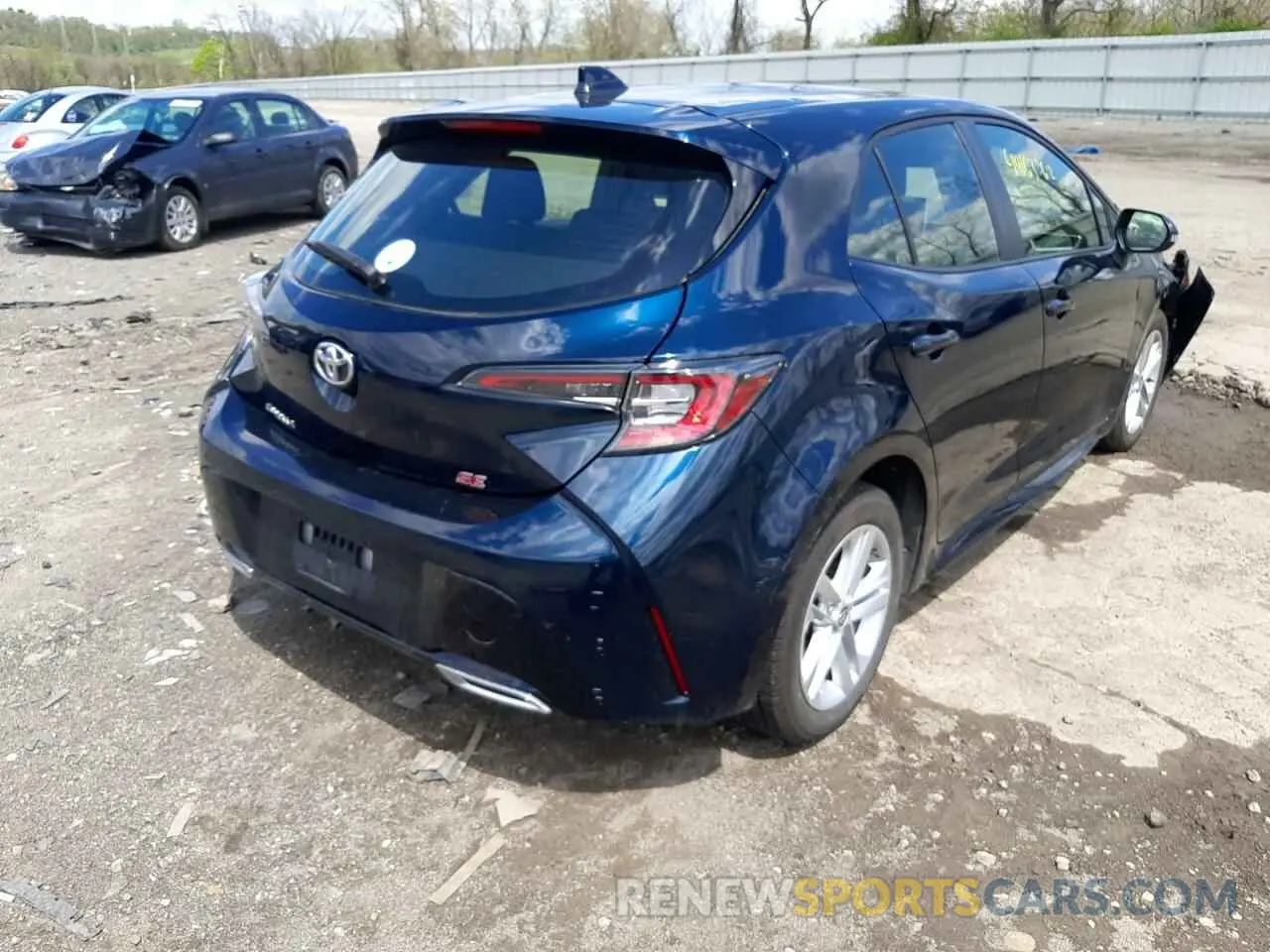 4 fotografías del automóvil dañado JTNK4RBE6K3044107 TOYOTA COROLLA 2019