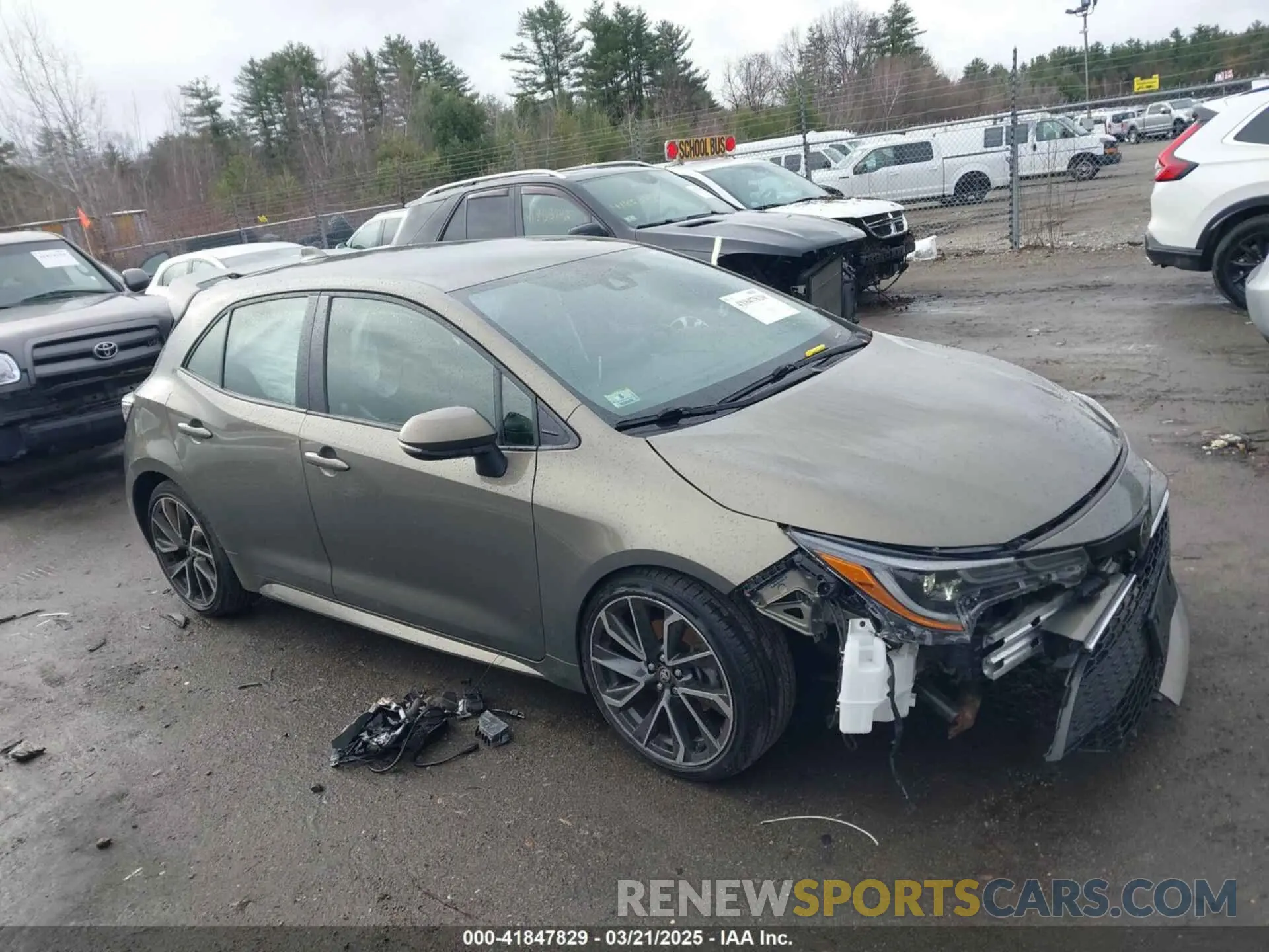 1 fotografías del automóvil dañado JTNK4RBE6K3044494 TOYOTA COROLLA 2019