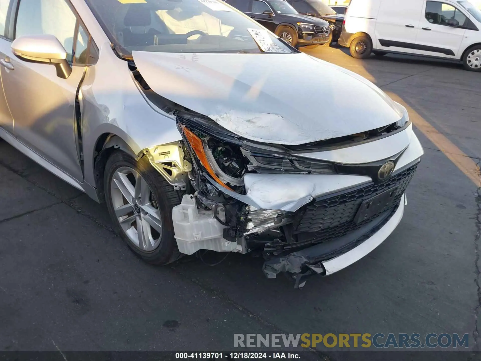 6 fotografías del automóvil dañado JTNK4RBE6K3047816 TOYOTA COROLLA 2019