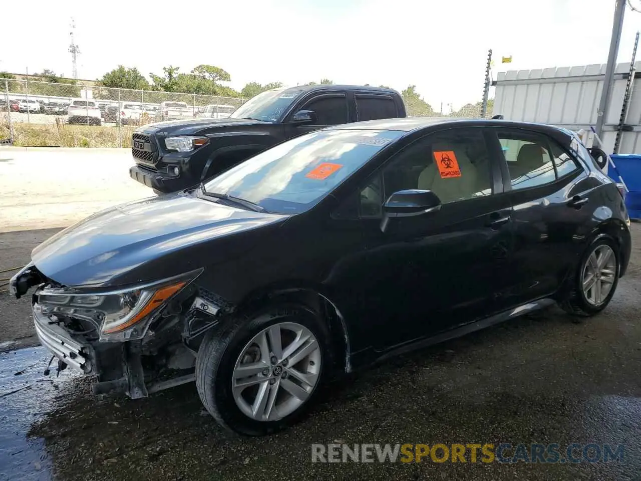 1 fotografías del automóvil dañado JTNK4RBE7K3013562 TOYOTA COROLLA 2019