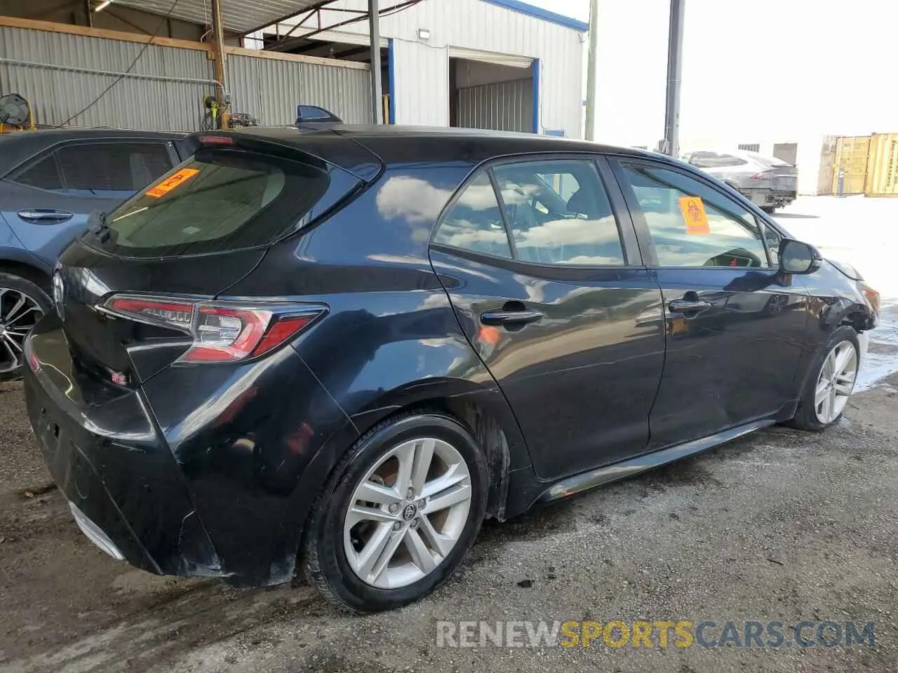 3 fotografías del automóvil dañado JTNK4RBE7K3013562 TOYOTA COROLLA 2019