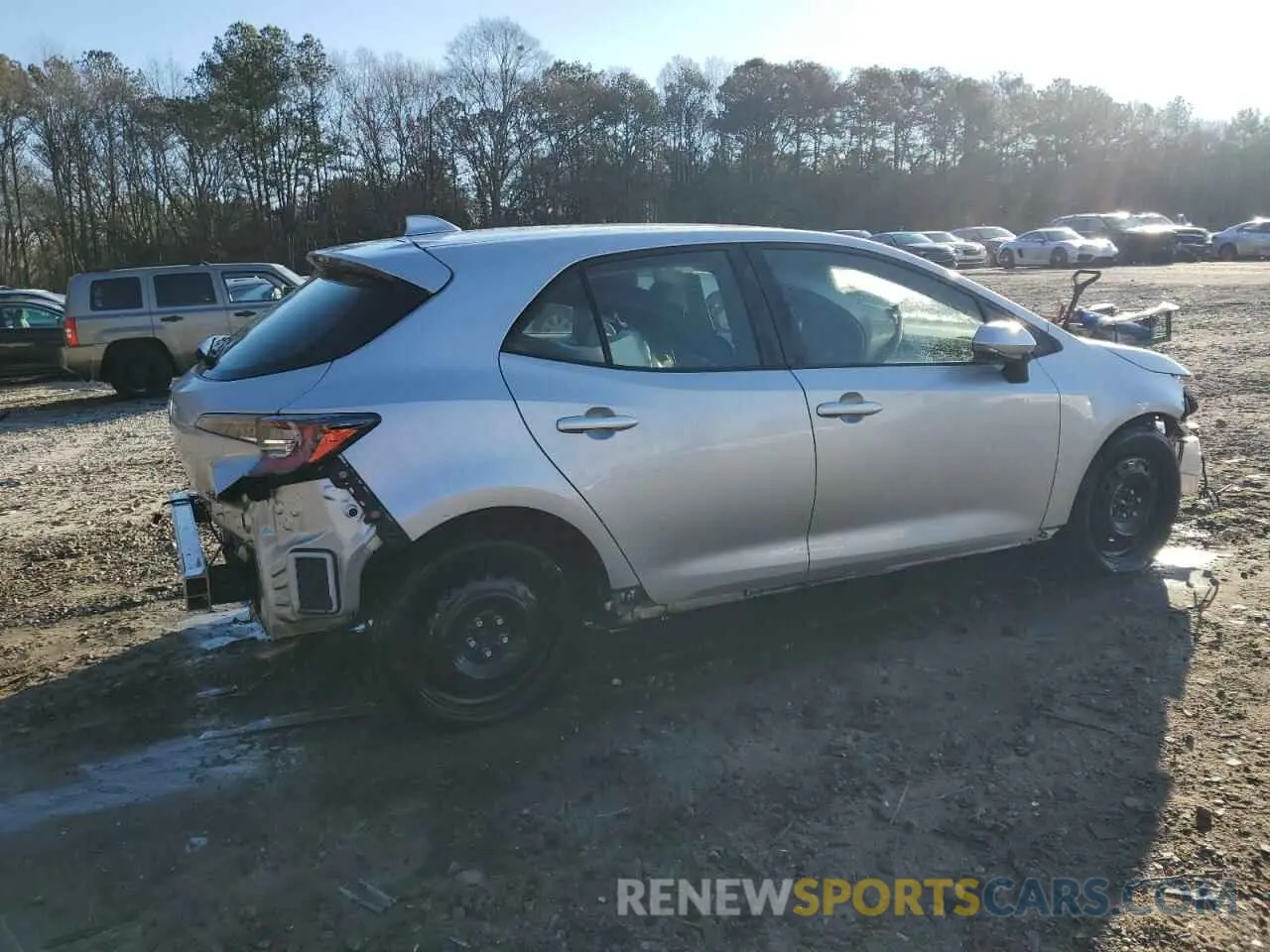 3 fotografías del automóvil dañado JTNK4RBE7K3045458 TOYOTA COROLLA 2019