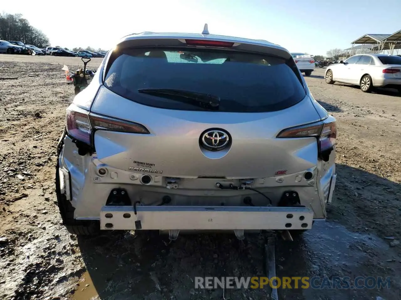 6 fotografías del automóvil dañado JTNK4RBE7K3045458 TOYOTA COROLLA 2019