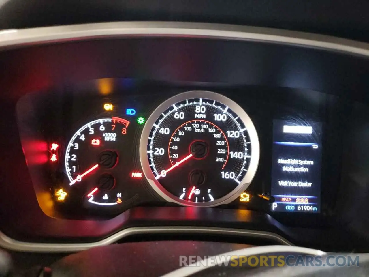 9 fotografías del automóvil dañado JTNK4RBE7K3050806 TOYOTA COROLLA 2019