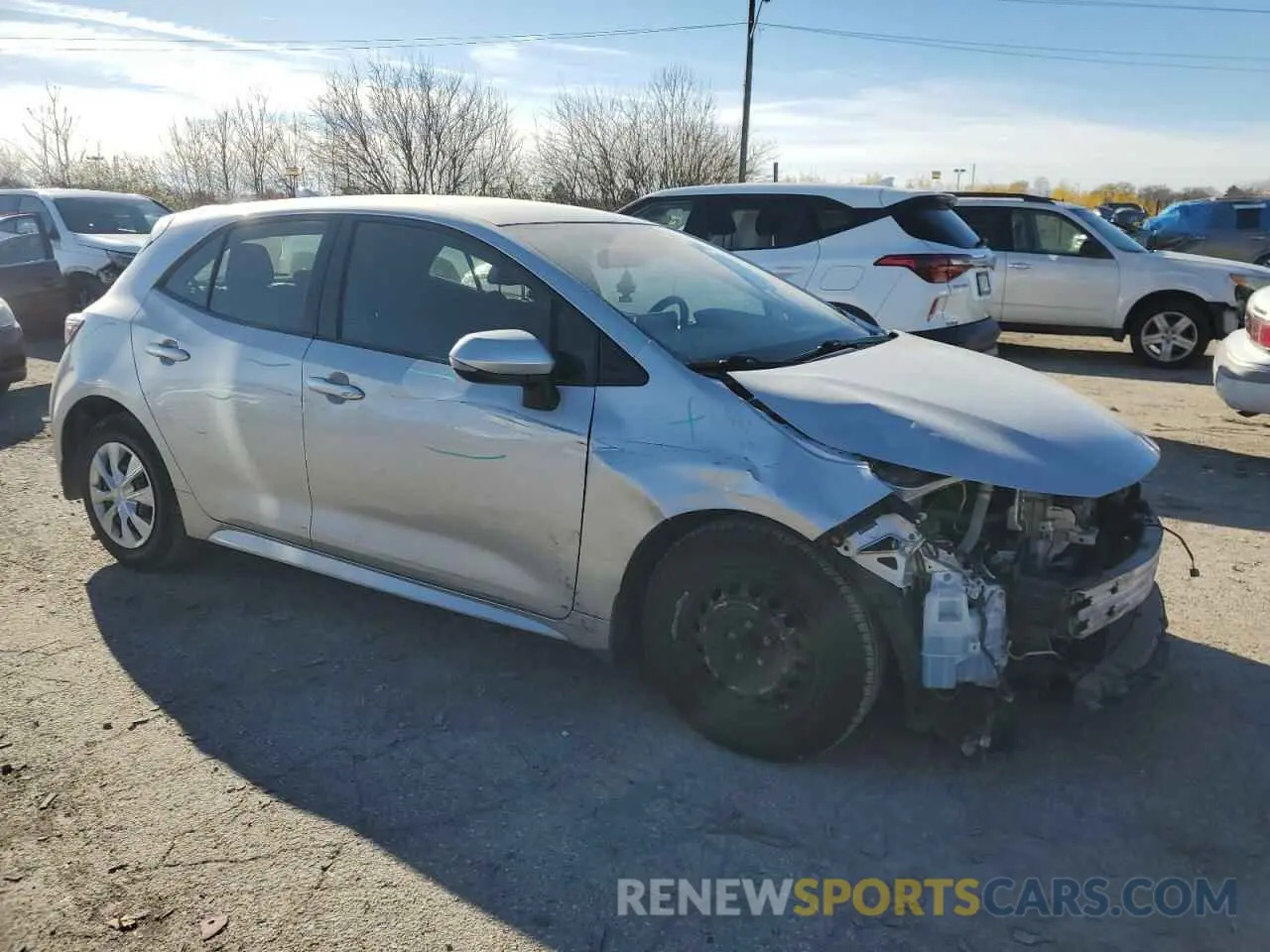4 fotografías del automóvil dañado JTNK4RBE7K3053673 TOYOTA COROLLA 2019
