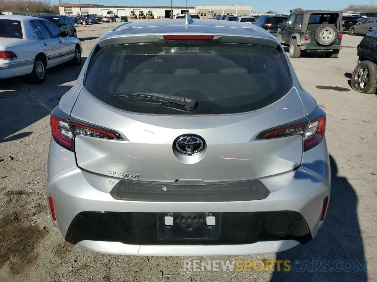 6 fotografías del automóvil dañado JTNK4RBE7K3053673 TOYOTA COROLLA 2019